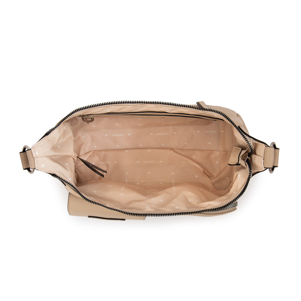 CARTERA CORTE OVAL SOLENE BEIGE