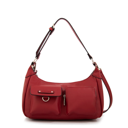 CARTERA CORTE OVAL SOLENE ROJO