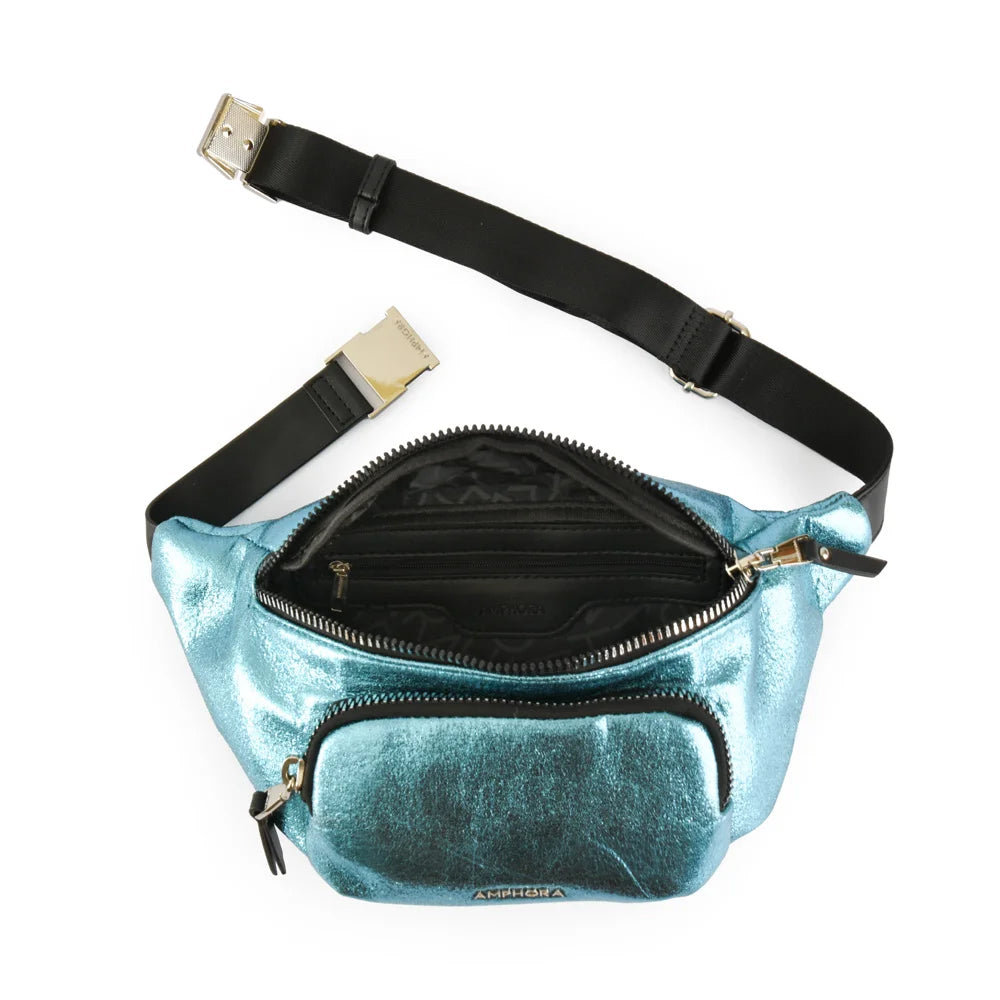 RIÑONERA BUGAMBILIA TURQUESA