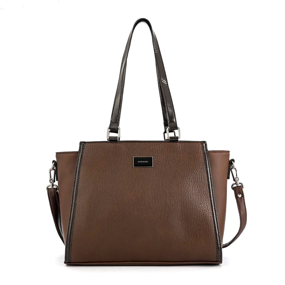 CARTERA TRES DIVISIONES RACHEL MARRÓN