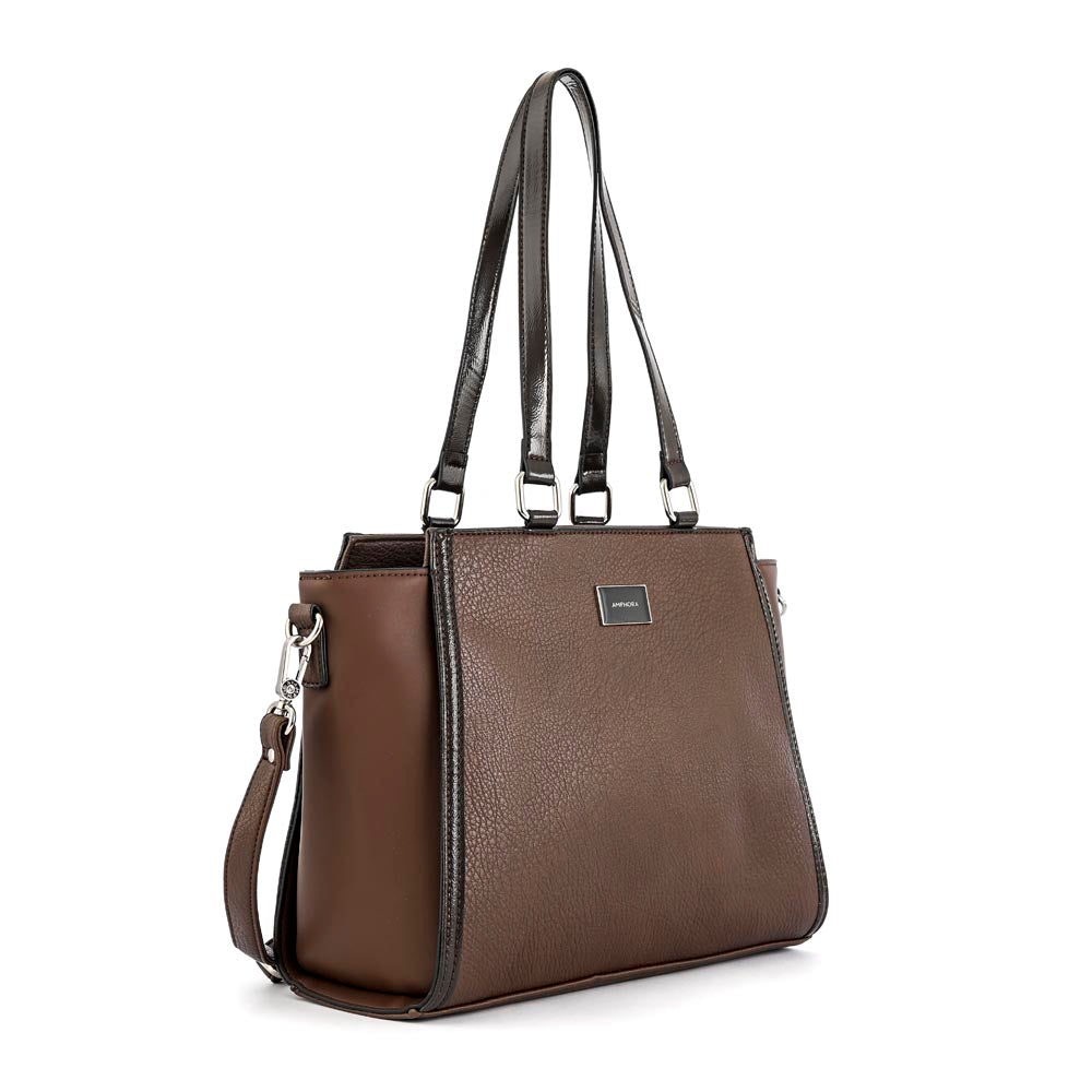 CARTERA TRES DIVISIONES RACHEL MARRÓN
