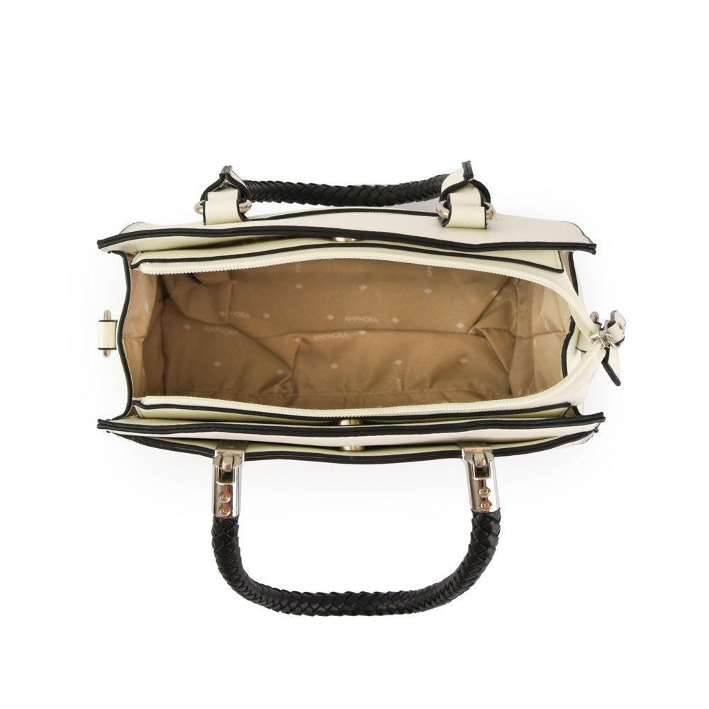 CARTERA TRES DIVISIONES ROSINE BLANCO