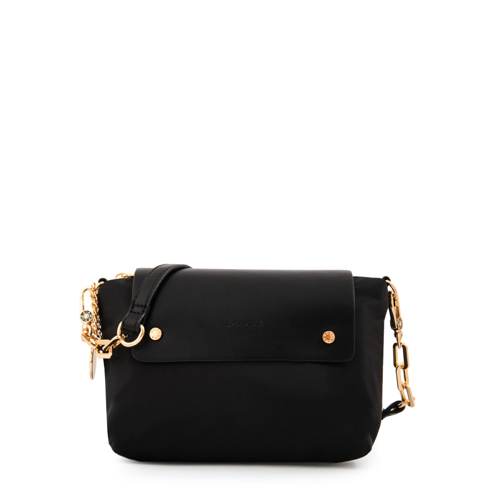 BANDOLERA AUDREY GRANDE NEGRO LISO