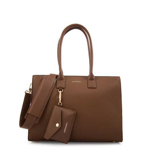 CARTERA PORTA NOTEBOOK 13" MABEL MARRÓN