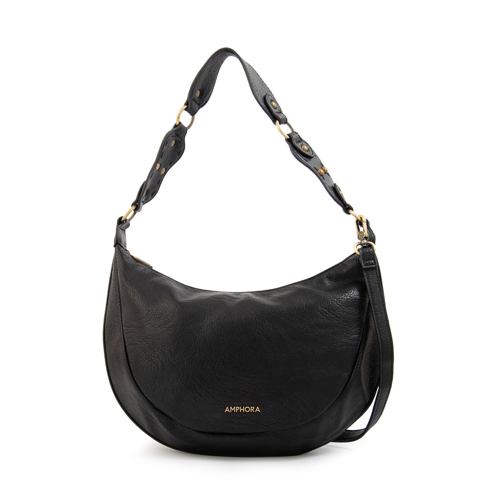 CARTERA CORTE OVAL ROCIO NEGRO