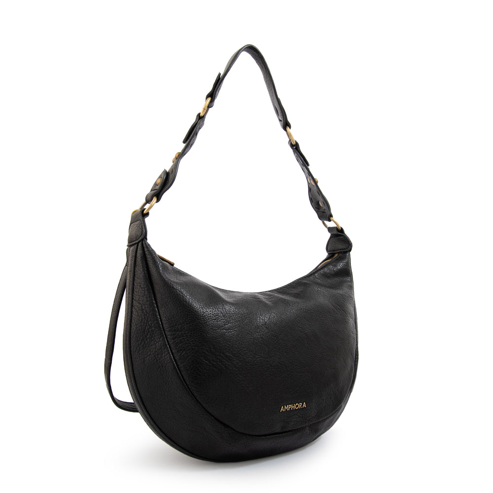 CARTERA CORTE OVAL ROCIO NEGRO
