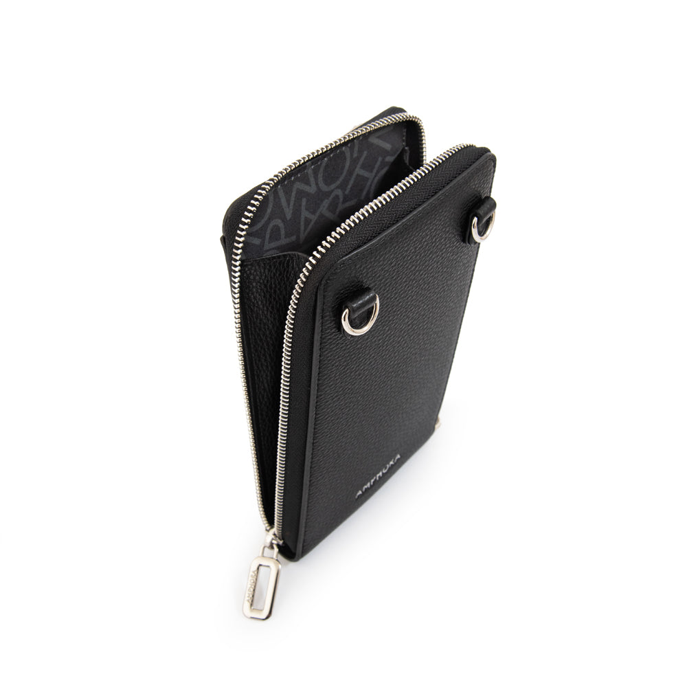 BANDOLERA PORTA CELULAR ROCY NEGRO