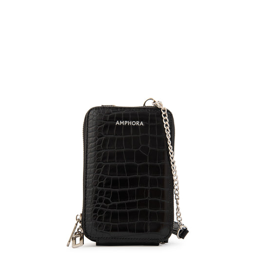 BANDOLERA PORTA CELULAR BOGA NEGRO