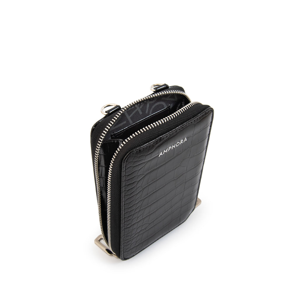 BANDOLERA PORTA CELULAR BOGA NEGRO