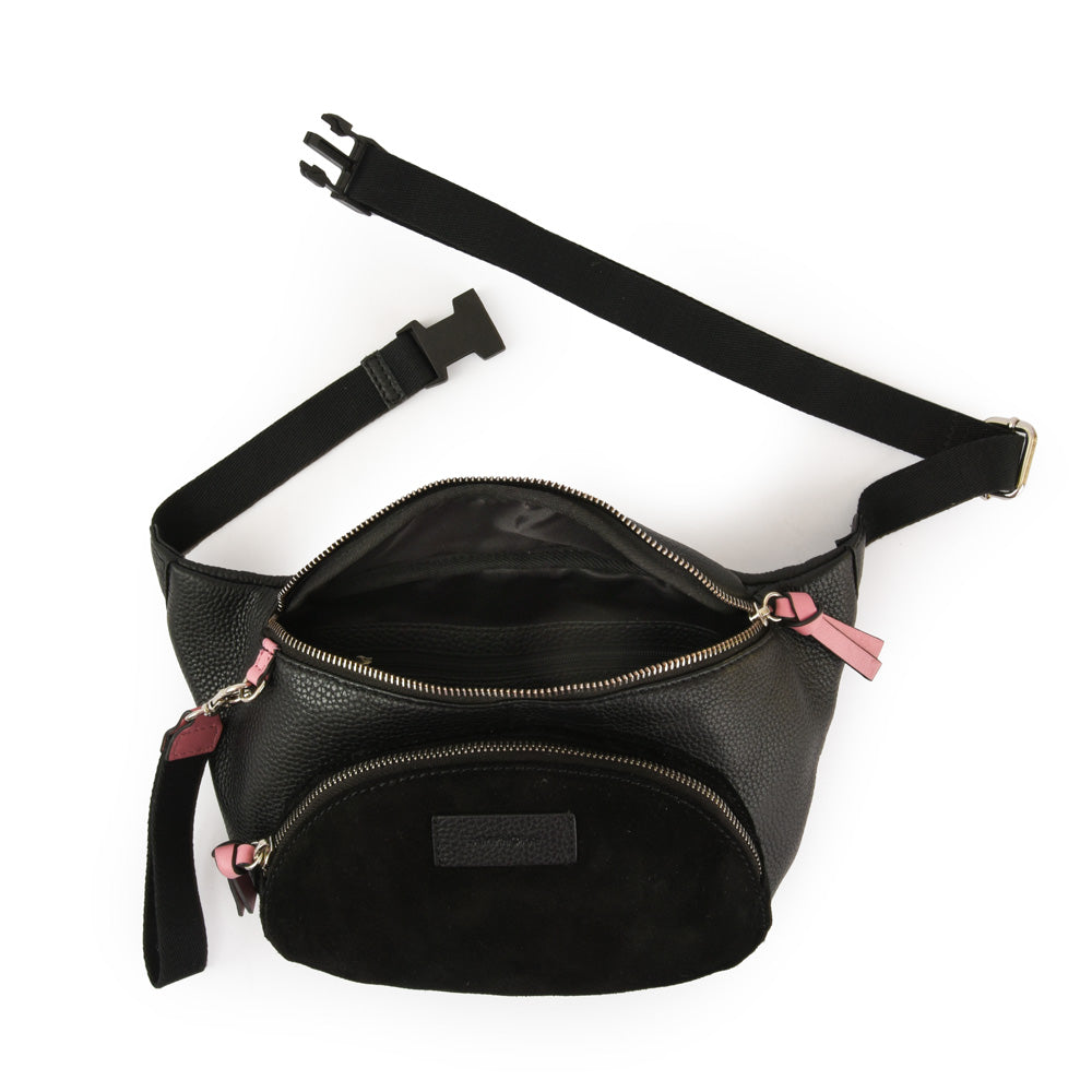 RIÑONERA CUERO NILE NEGRO