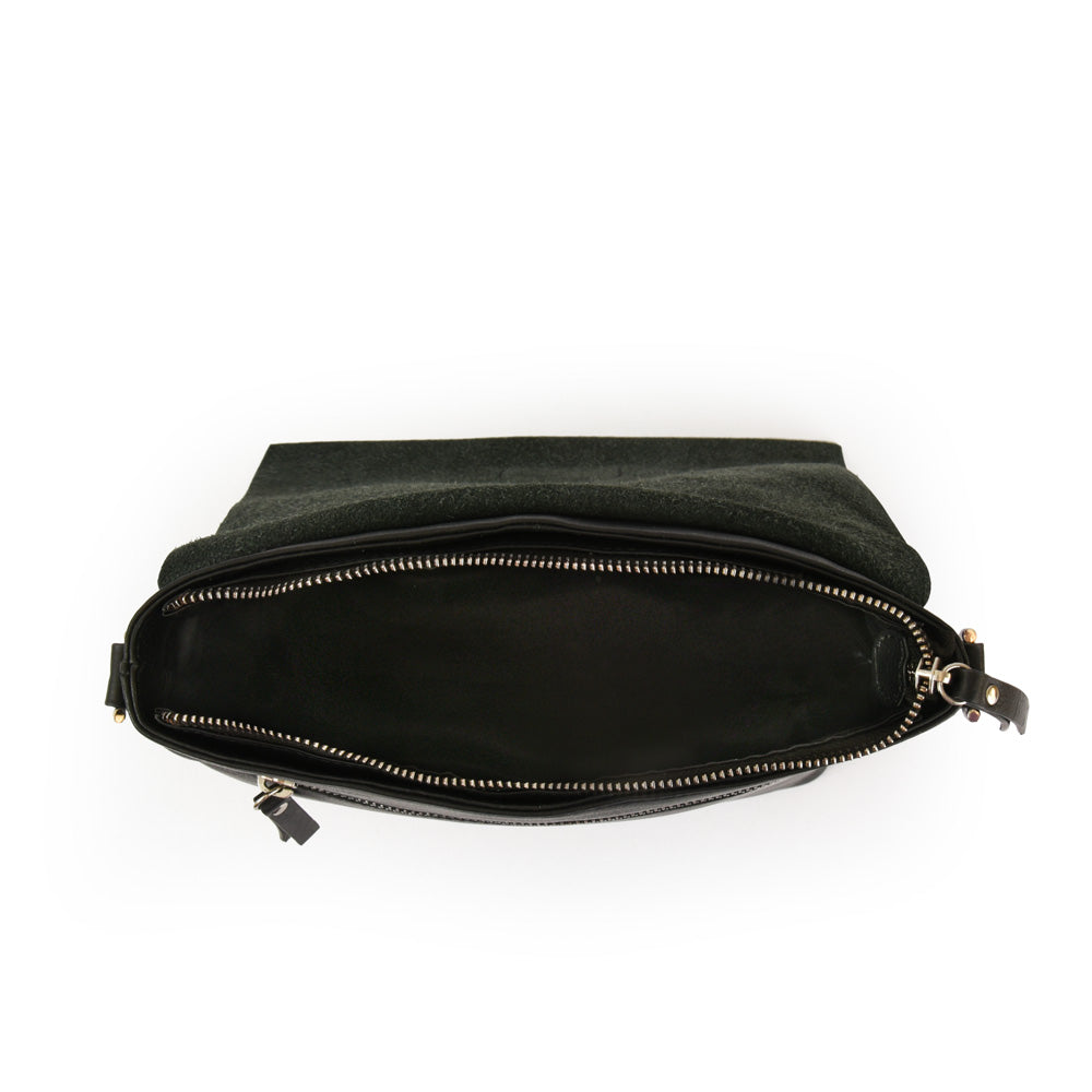 BANDOLERA CUERO PARANA NEGRO