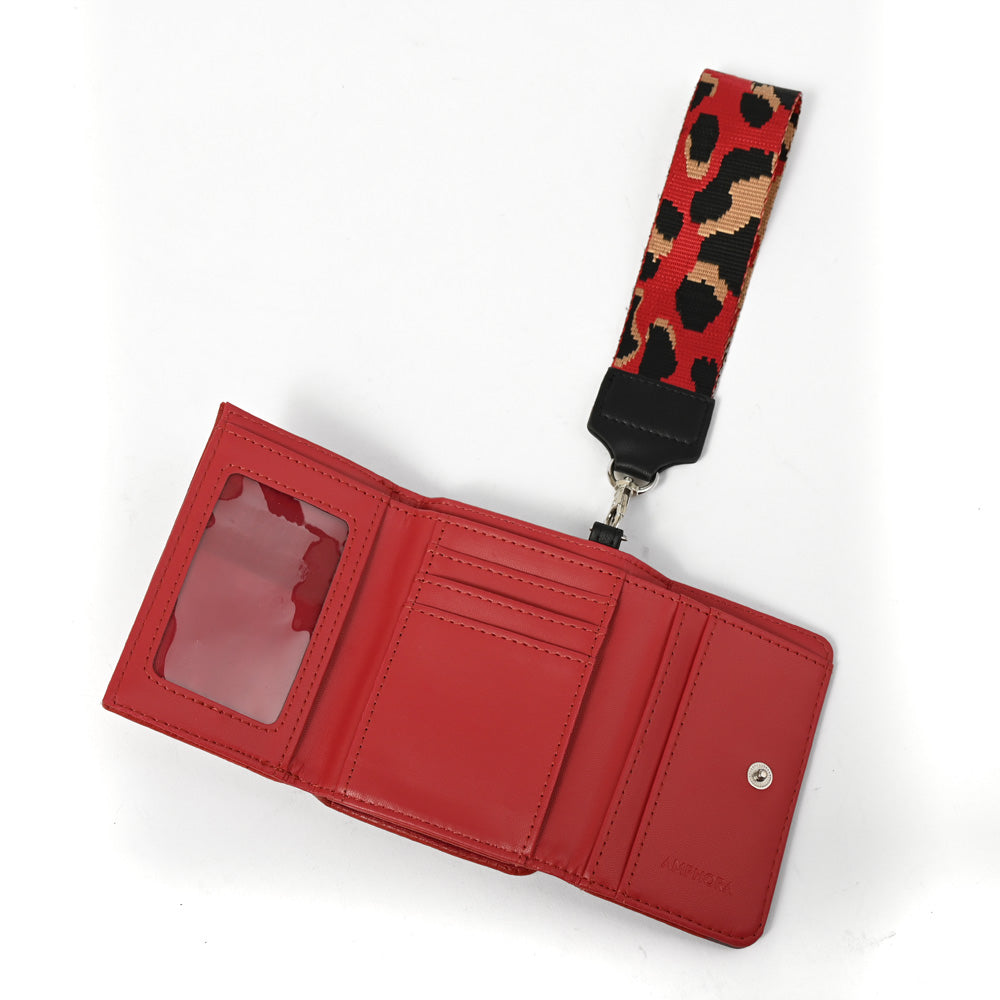 BILLETERA CON CIERRE EXTERIOR BECKY ROJO
