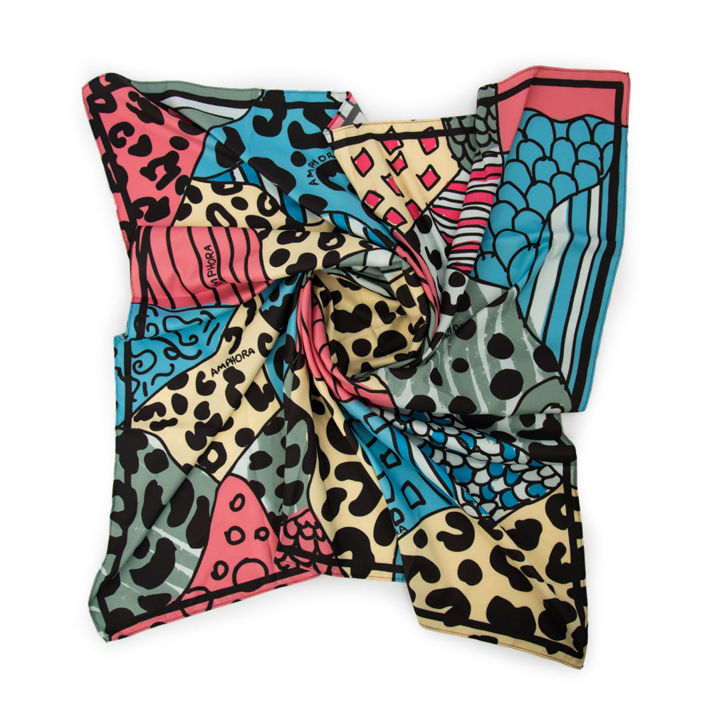 PAÑUELO MEDIANO COLLAGE MIX COLORES
