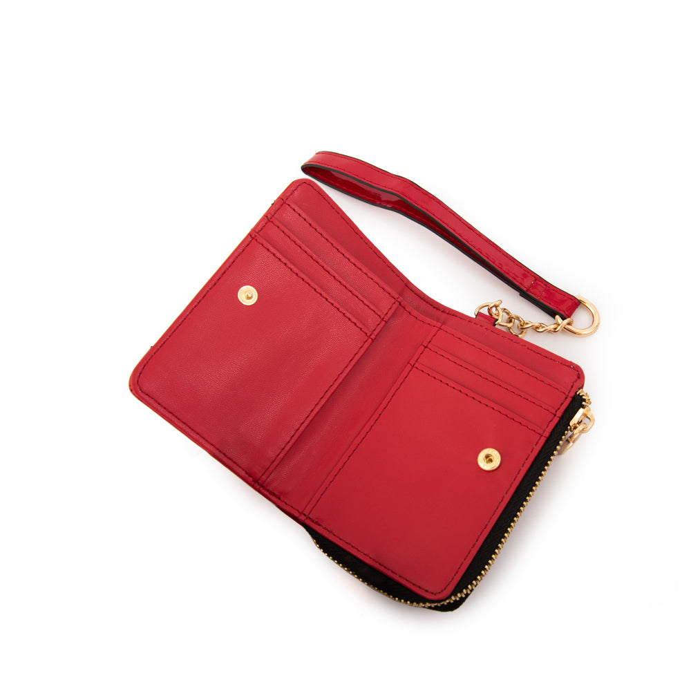 BILLETERA CHICA CRISTAL ROJO