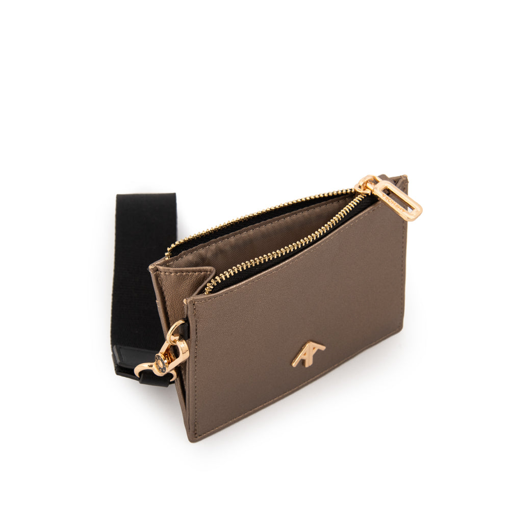 MONEDERO CON TARJETERO LULLABY PLATEADO