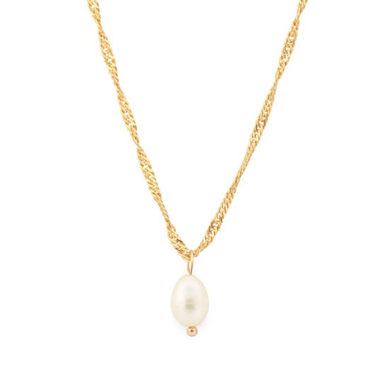 COLLAR CON COLGANTE PERLINA GOLD