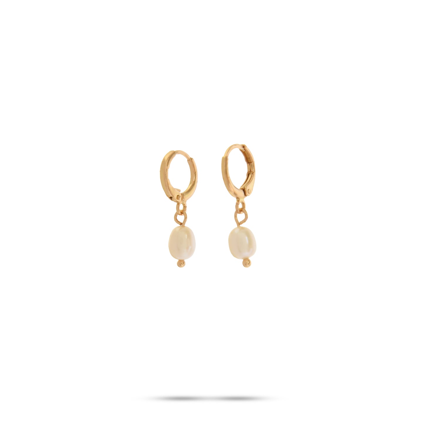 AROS CON COLGANTE PERLINA GOLD