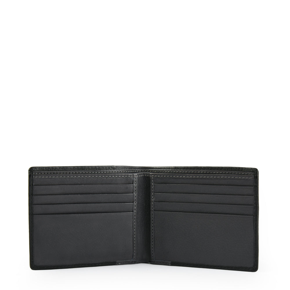 BILLETERA CUERO CON ALETA CAMILO NEGRO