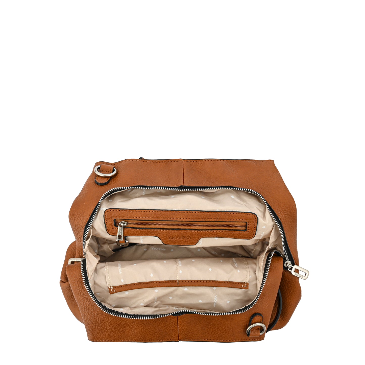 CARTERA TRES DIVISIONES SILVIA MARRÓN
