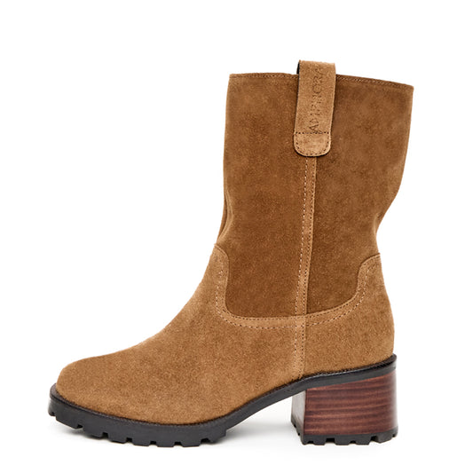 BOTA CAÑA MEDIA VICKY MARRÓN CLARO