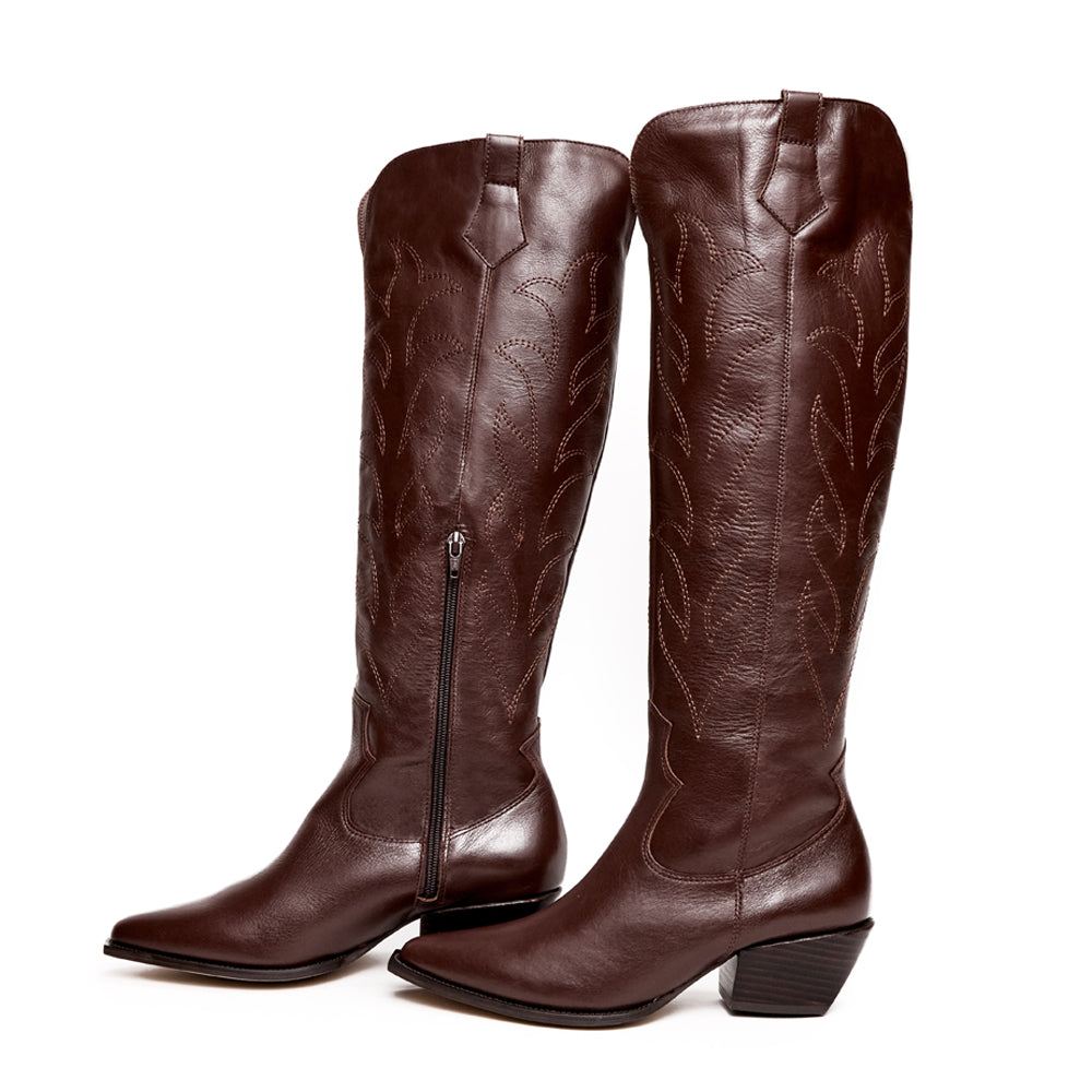 BOTA CAÑA ALTA WEST MARRÓN