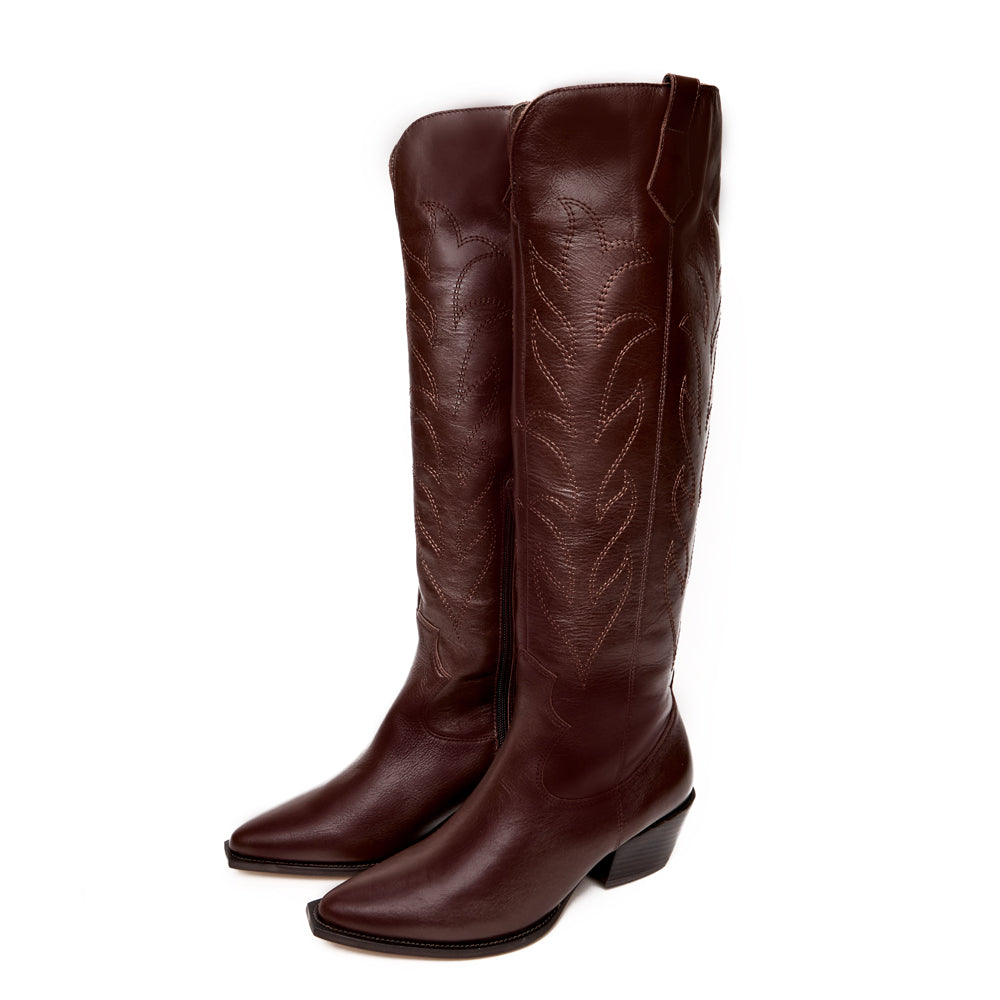 BOTA CAÑA ALTA WEST MARRÓN