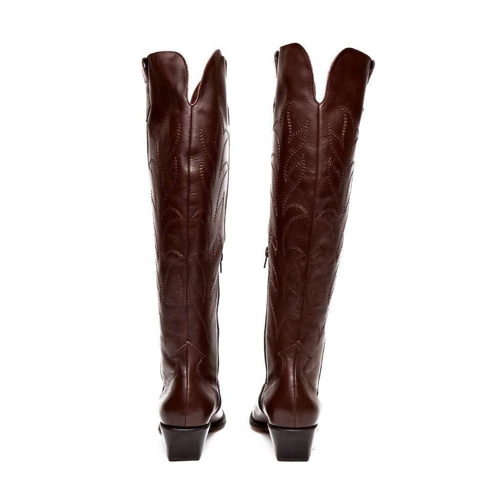 BOTA CAÑA ALTA WEST MARRÓN