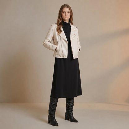 CAMPERA BIKER NANCY BLANCO