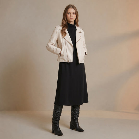 CAMPERA BIKER NANCY BLANCO