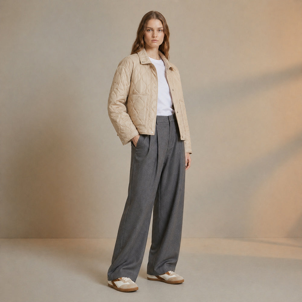 CHAQUETA ACOLCHADA BRUSELAS BEIGE