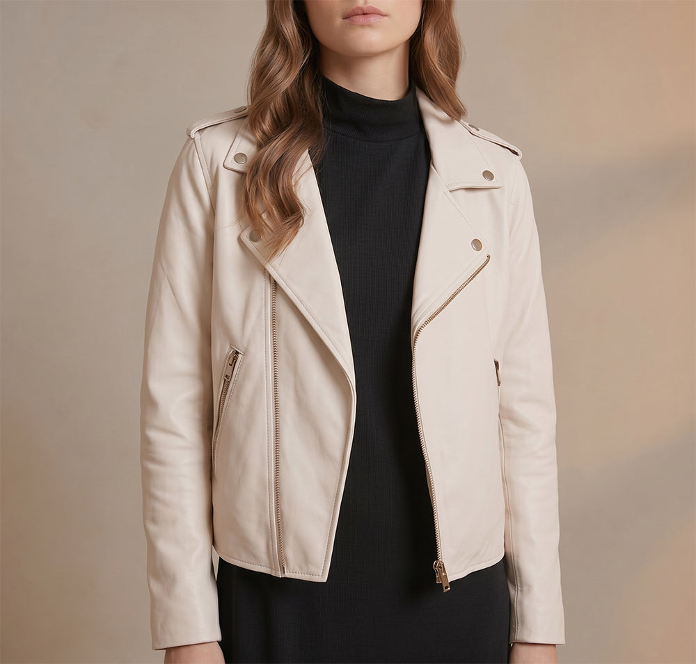 CAMPERA BIKER NANCY BLANCO