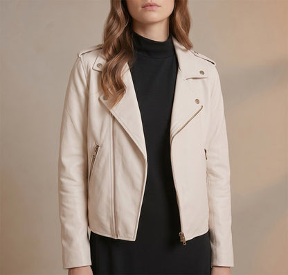 CAMPERA BIKER NANCY BLANCO