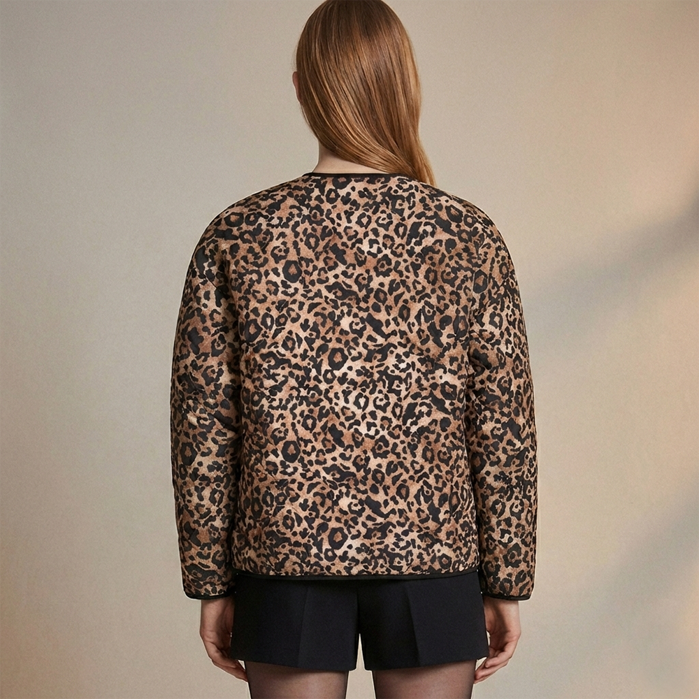 CHAQUETA ACOLCHADA ATENAS NEGRO PRINT