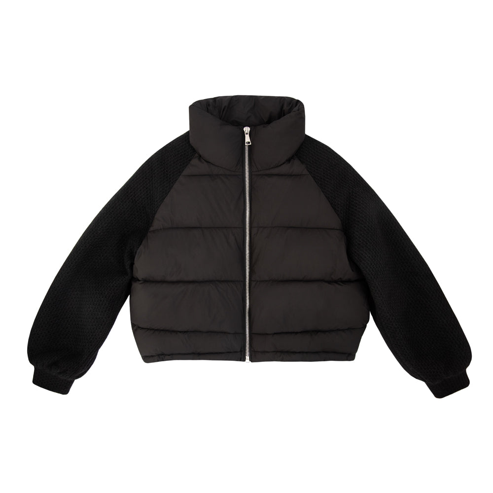 CAMPERA CON MANGA TEJIDA ANIKA NEGRO