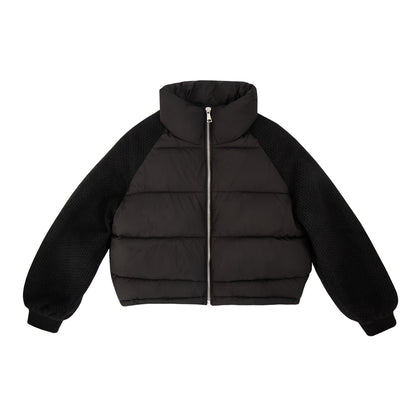 CAMPERA CON MANGA TEJIDA ANIKA NEGRO