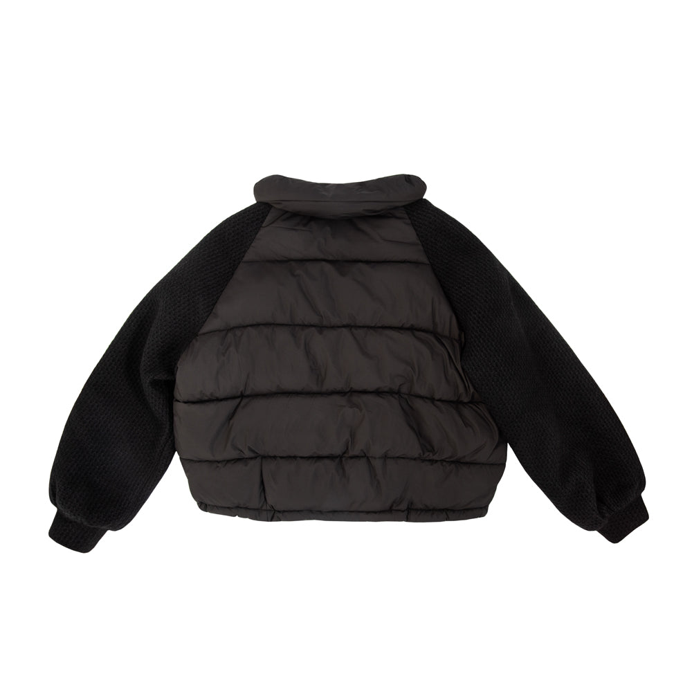 CAMPERA CON MANGA TEJIDA ANIKA NEGRO