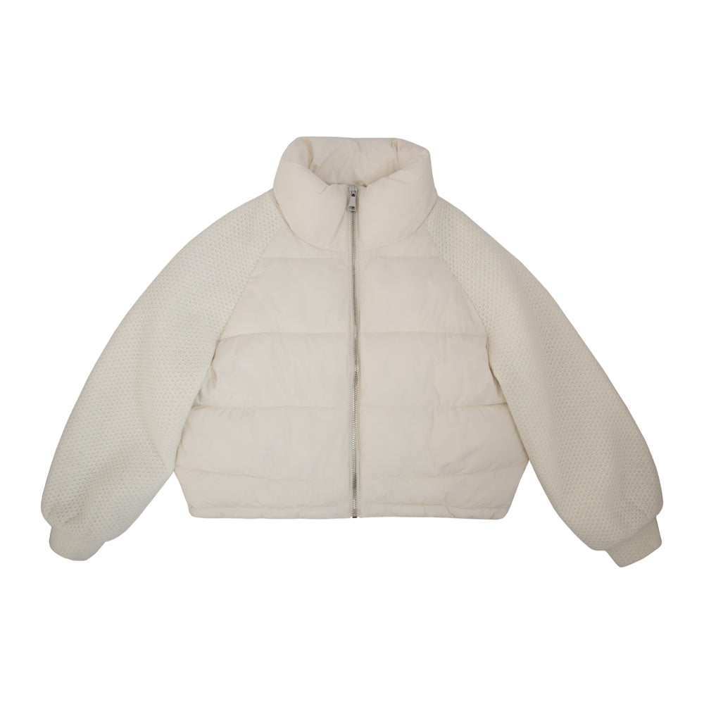CAMPERA CON MANGA TEJIDA ANIKA BLANCO