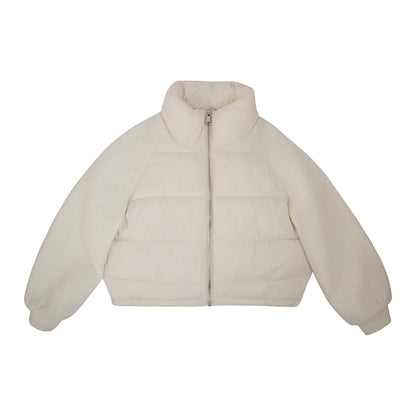 CAMPERA CON MANGA TEJIDA ANIKA BLANCO