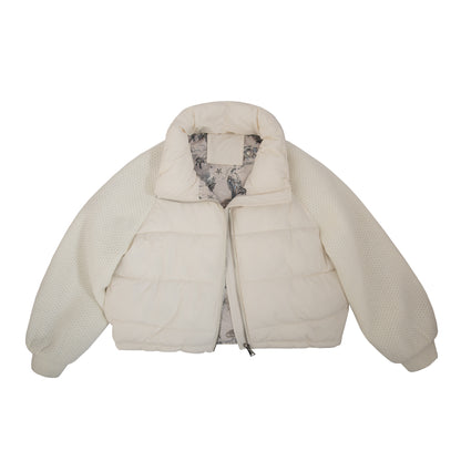 CAMPERA CON MANGA TEJIDA ANIKA BLANCO
