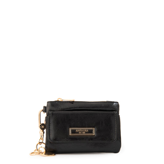 MONEDERO CON BOLSILLO FRONTAL ARLET NEGRO
