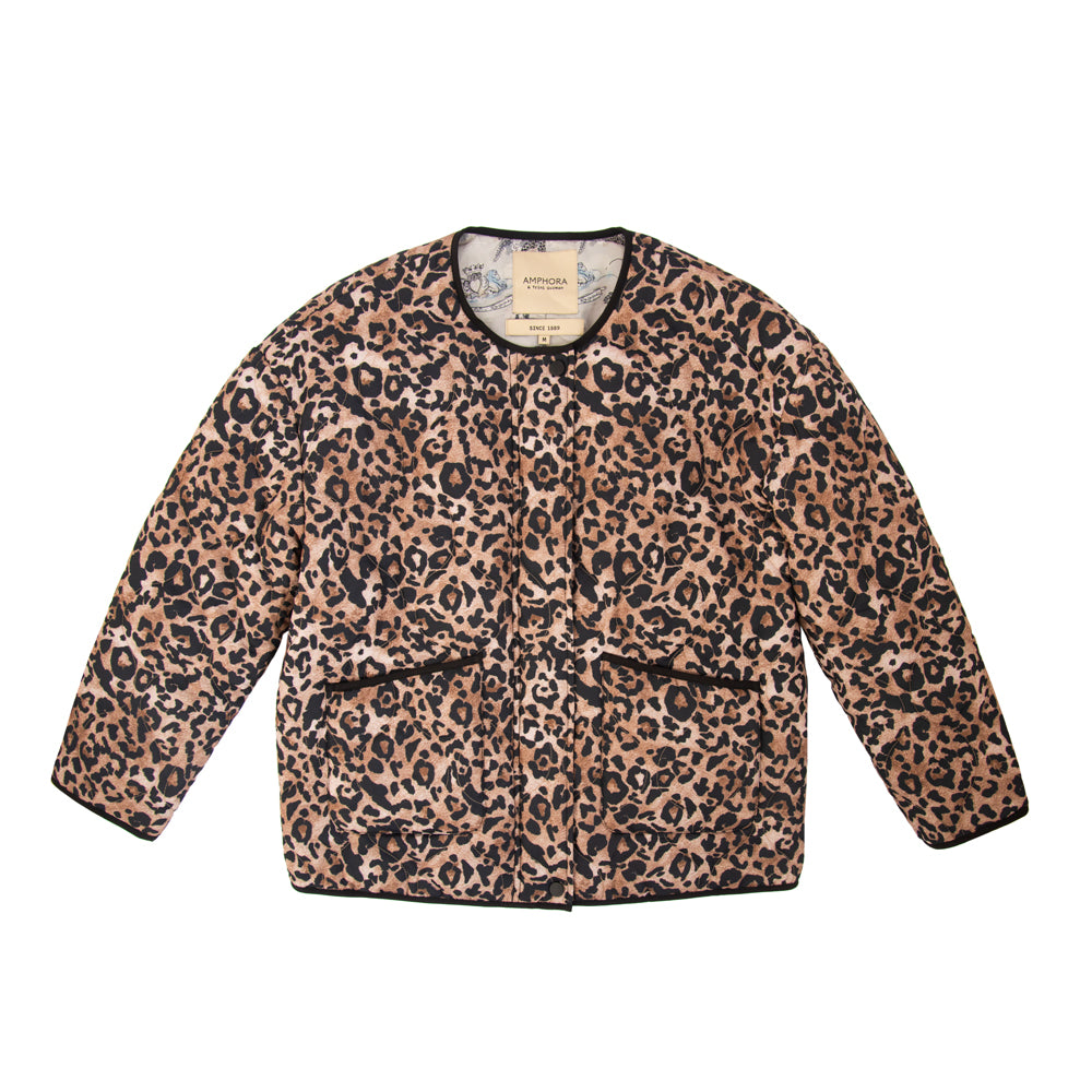 CHAQUETA ACOLCHADA ATENAS NEGRO PRINT