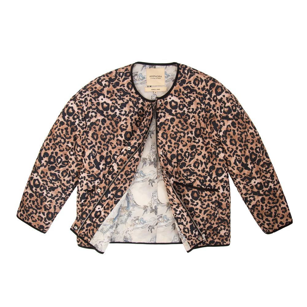 CHAQUETA ACOLCHADA ATENAS NEGRO PRINT
