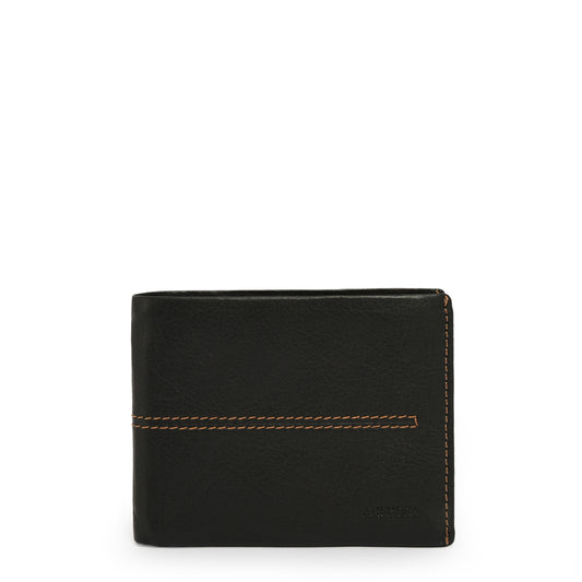 BILLETERA CUERO CON ALETA FRANKFURT NEGRO