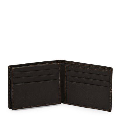 BILLETERA CUERO CON ALETA FRANKFURT MARRÓN