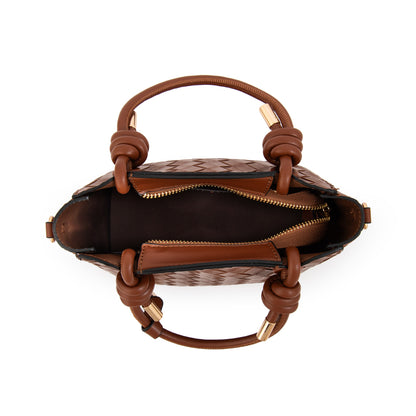 BANDOLERA ITALIA MARRÓN TRENZADO
