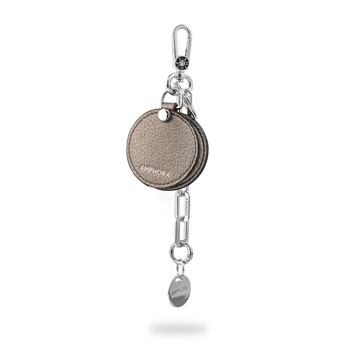 LLAVERO CADENA CON ESPEJO LAIA PLATEADO
