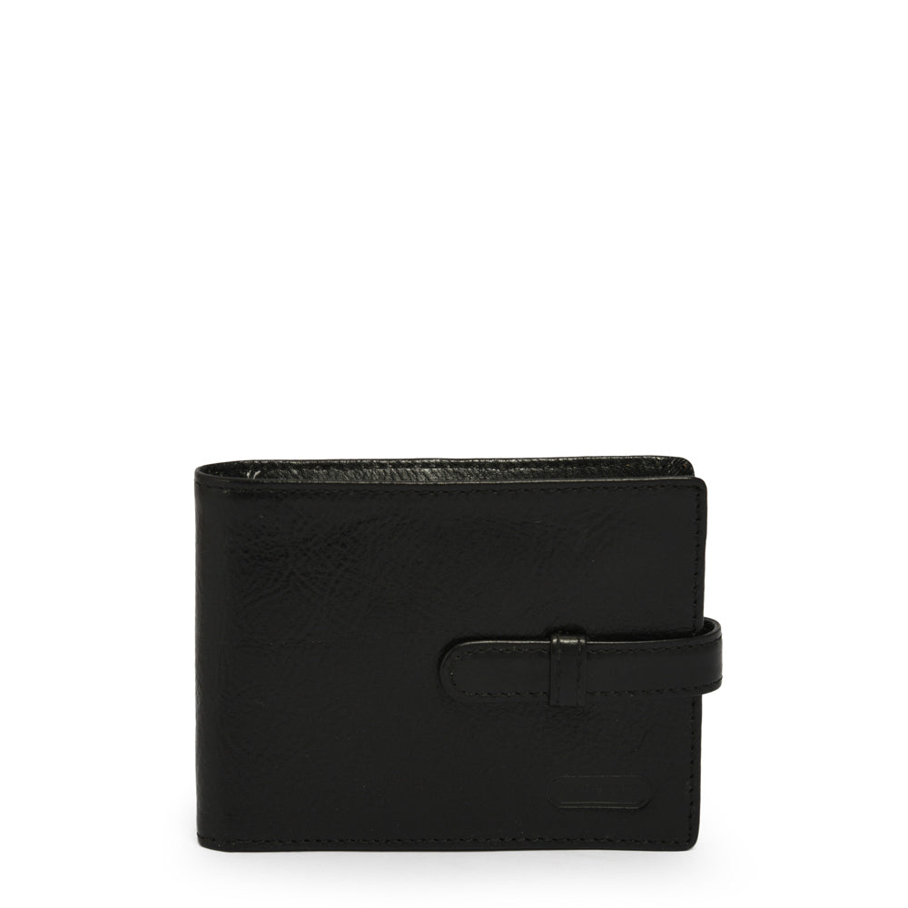 BILLETERA CUERO CON ALETA NEW LANCASTER NEGRO