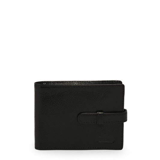 BILLETERA CUERO CON ALETA NEW LANCASTER NEGRO