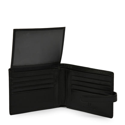 BILLETERA CUERO CON ALETA NEW LANCASTER NEGRO