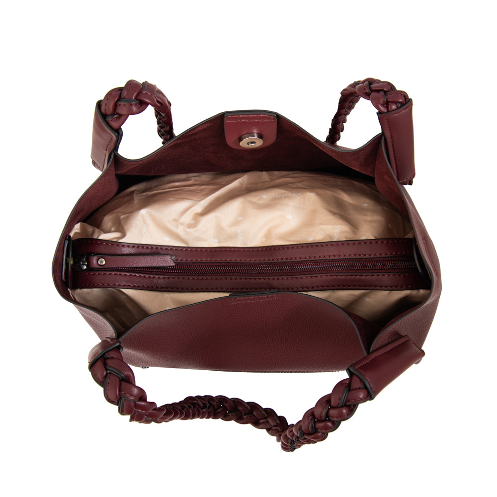 CARTERA CORTE RECTO IRIS BORDÓ